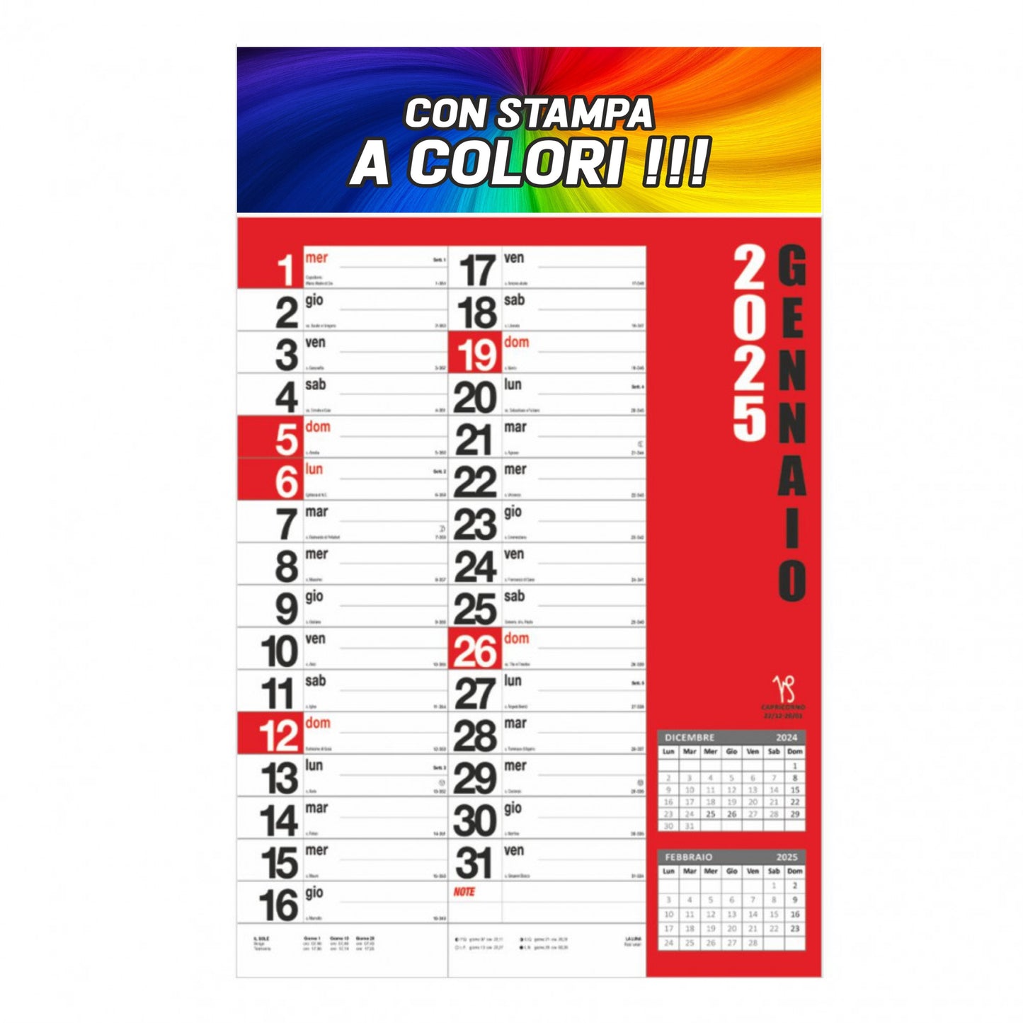 Calendario Norvegese 2026