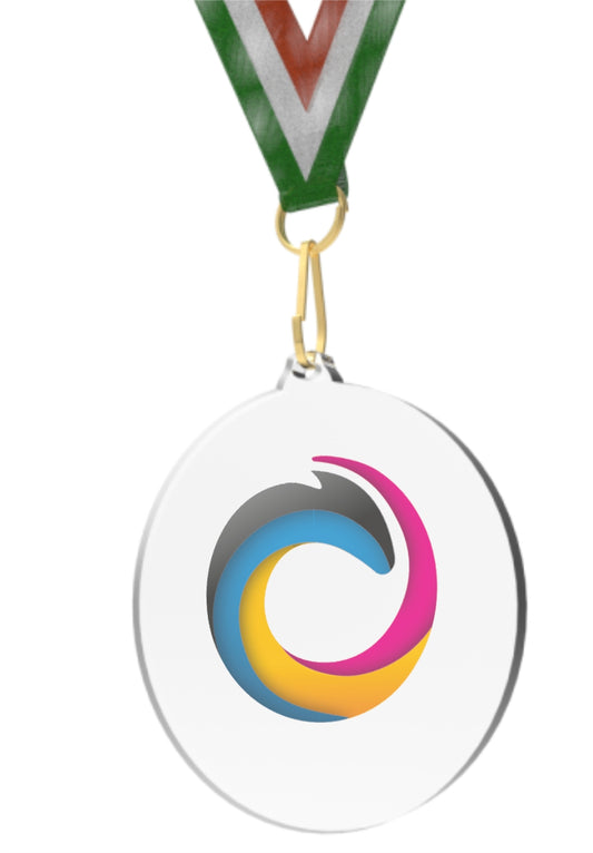 Medaglie in Plexiglass con laccetto tricolore