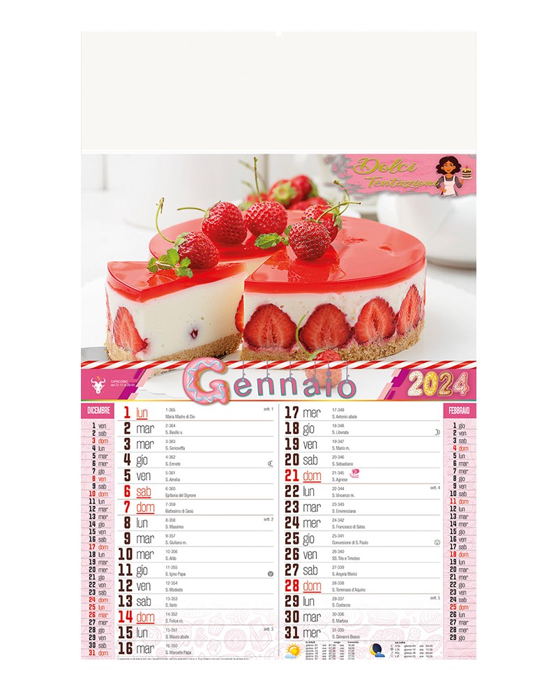 Calendario Illustrato 12 Fogli