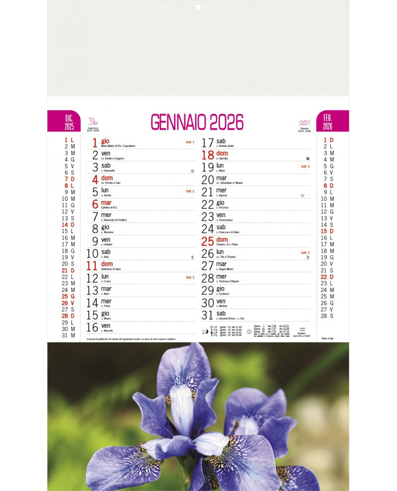 Illustrato Fiori 2026