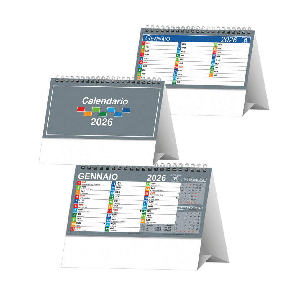 Calendario da Tavolo Mutlicolor 2026
