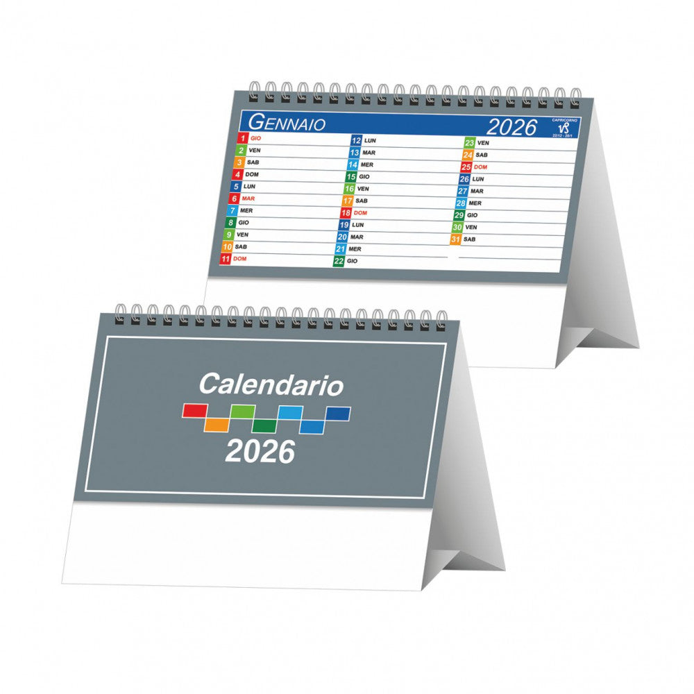 Calendario da Tavolo Mutlicolor 2026