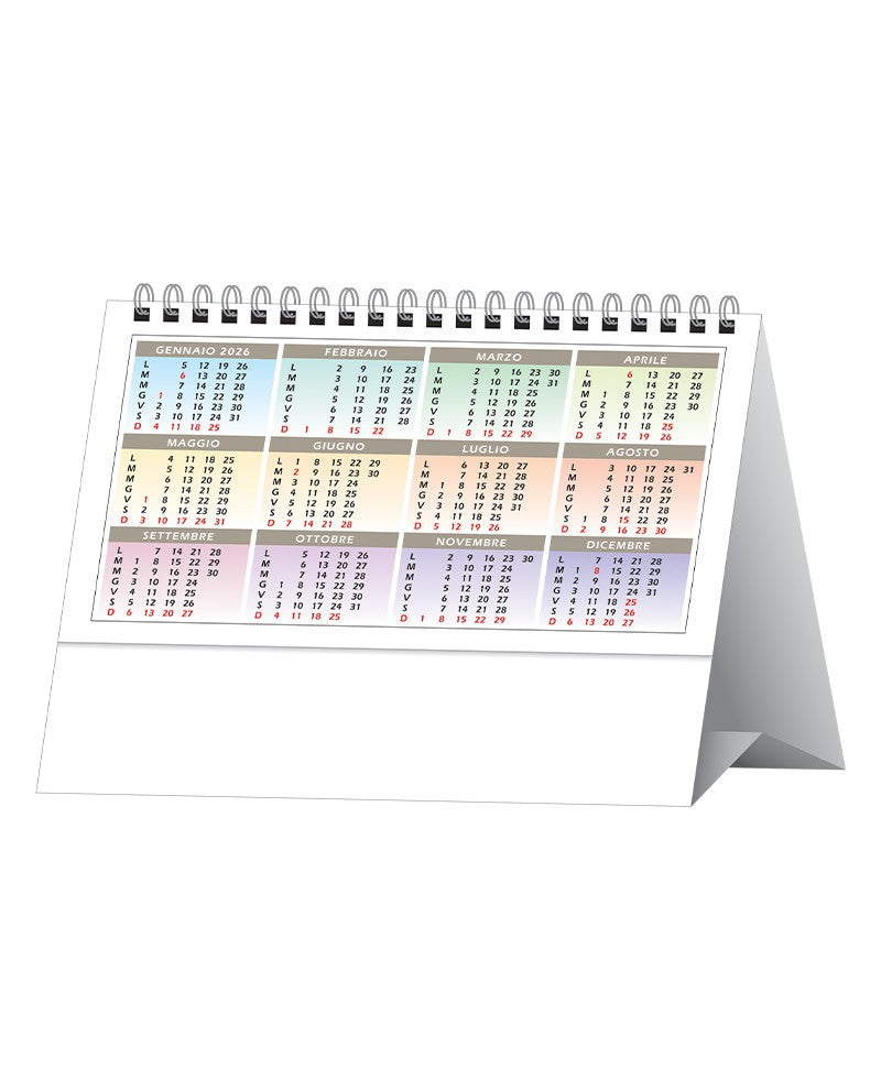Calendario da Tavolo multicolor 2025