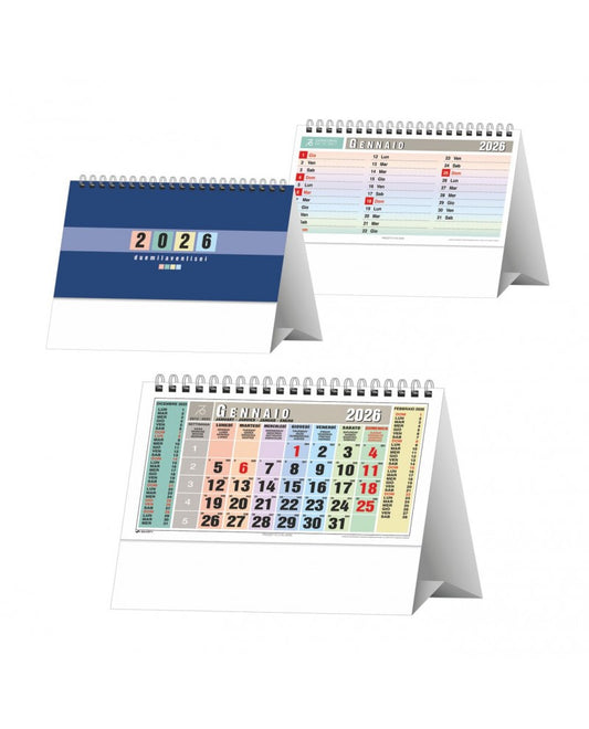 Calendario da Tavolo multicolor 2026