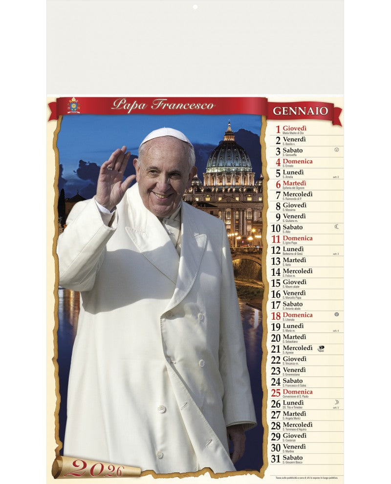 Illustrato Papa Francesco 2026