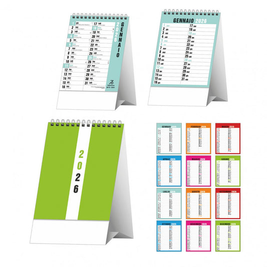 Calendario da Tavolo multicolor norvegese 2026