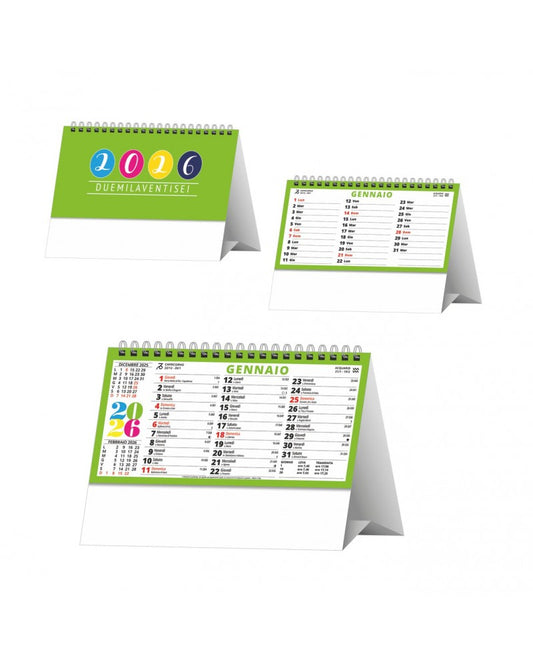 Calendario da Tavolo svedese multicolor 2026