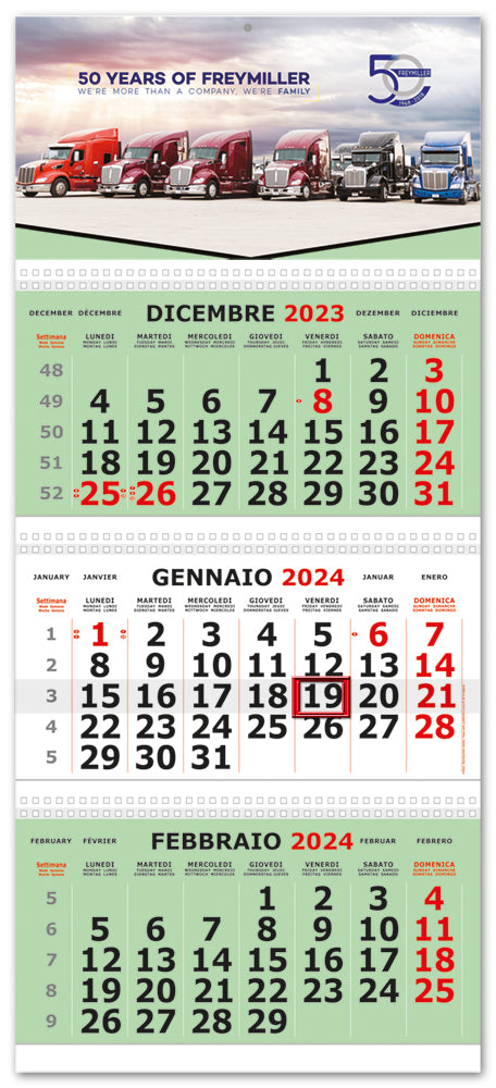 Calendario Trittico