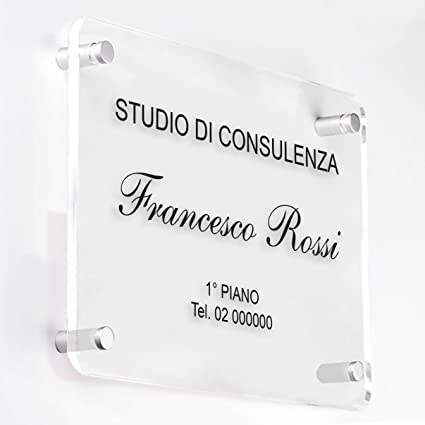 Targa Plexiglass con stampa a colori