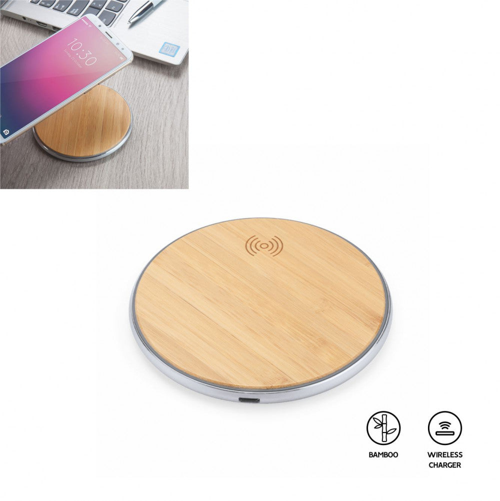 Caricabatterie Wireless con corpo In Alluminio con stampa a colori