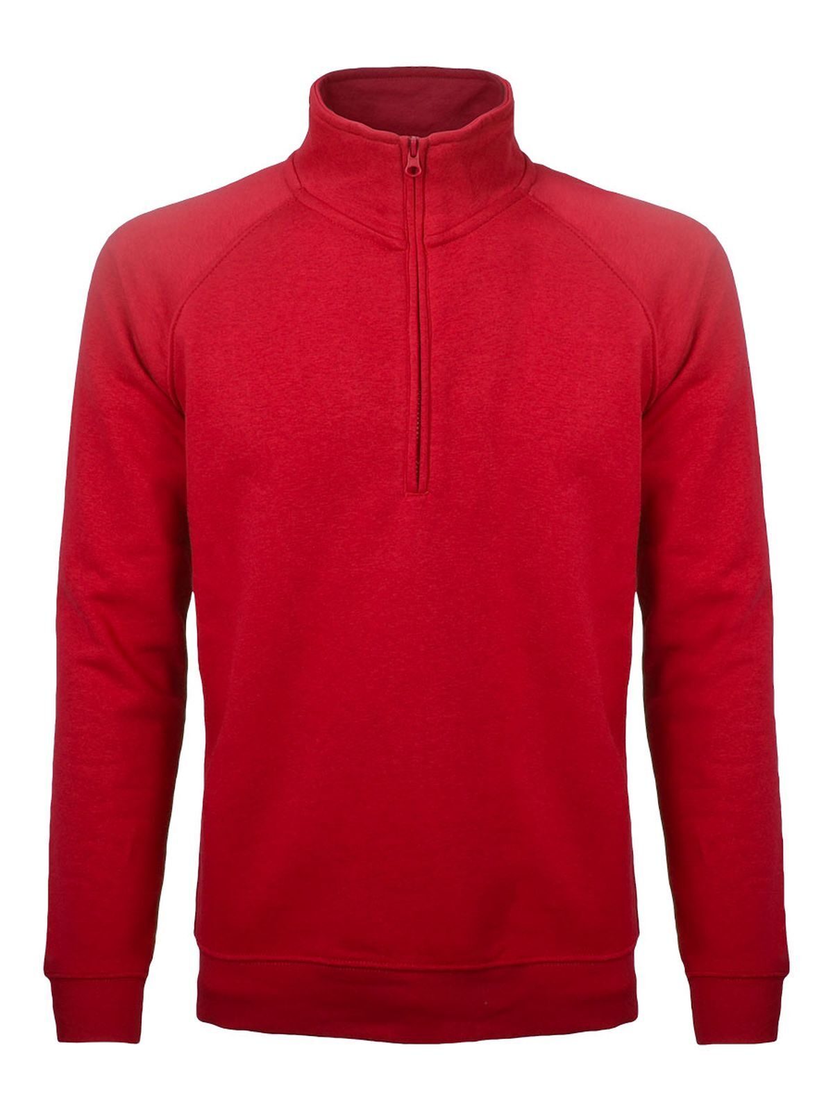 Felpa - Mezza Zip in Raglan BS330