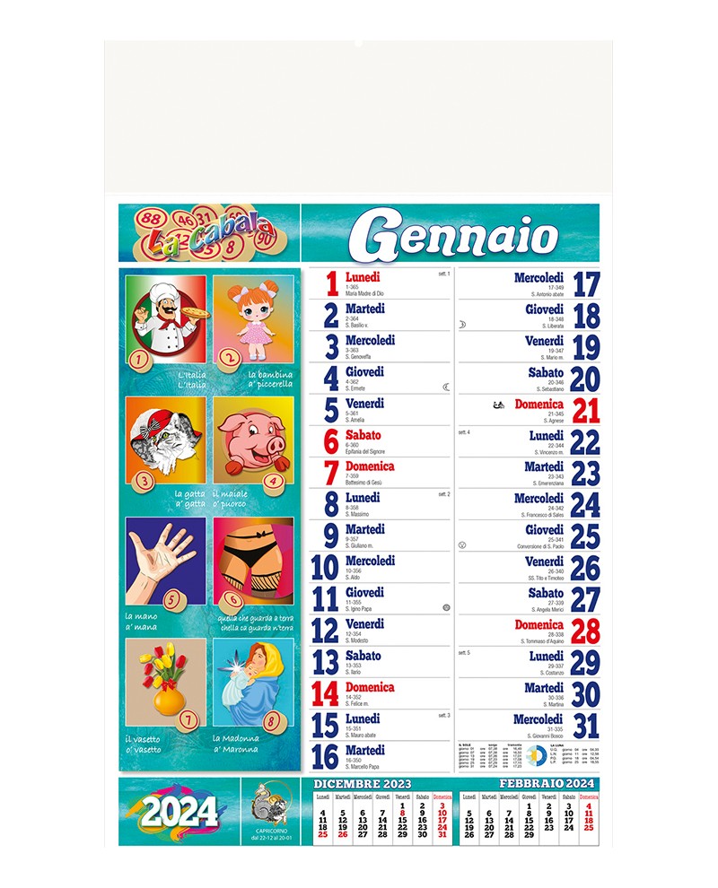 Calendario Illustrato 12 Fogli