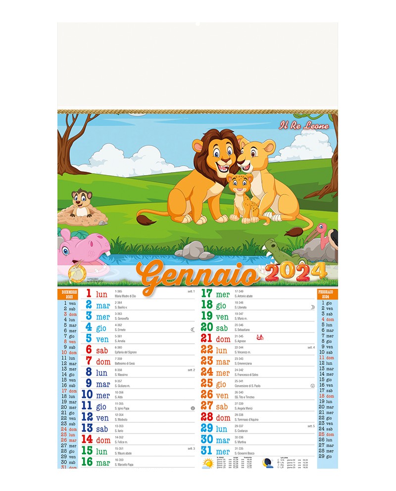 Calendario Illustrato 12 Fogli