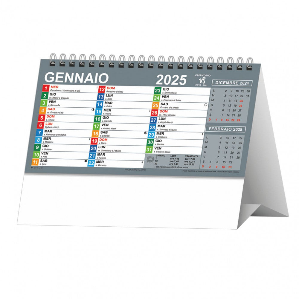 Calendario da Tavolo Mutlicolor 2025