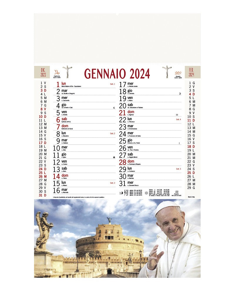 Calendario Illustrato 12 Fogli