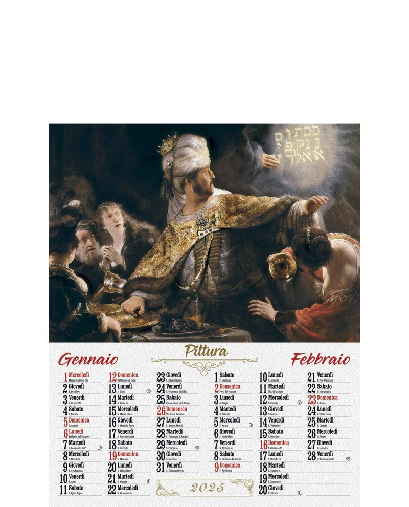 Calendario Illustrati 6 Fogli 2025