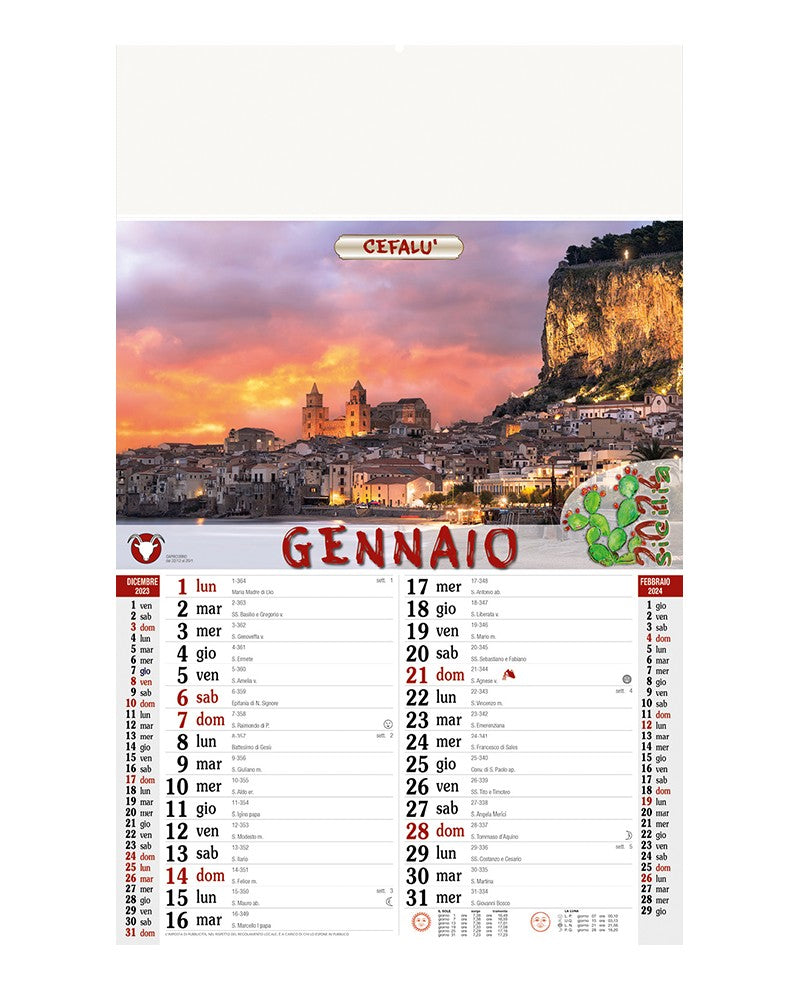 Calendario Illustrato 12 Fogli