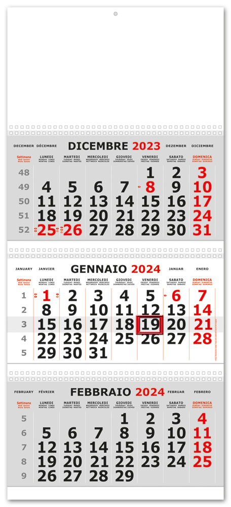 Calendario Trittico