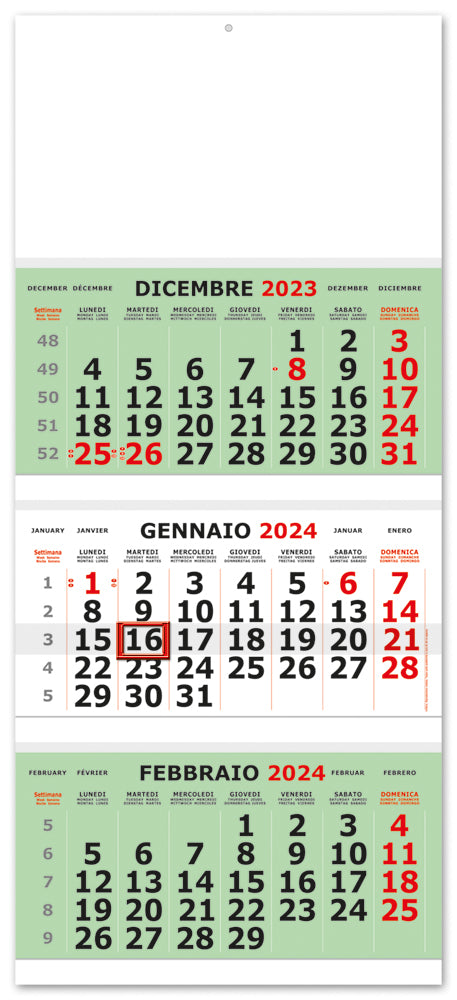 Calendario Trittico